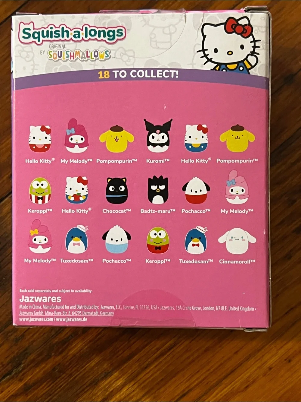 Squish-A-Longs by Squishmallows Hello Kitty And Friends 4pk.Mystery Box Series 1